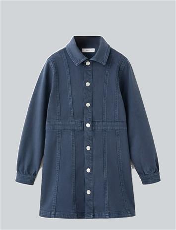Mango Short Denim Dress - Navy - 11-12