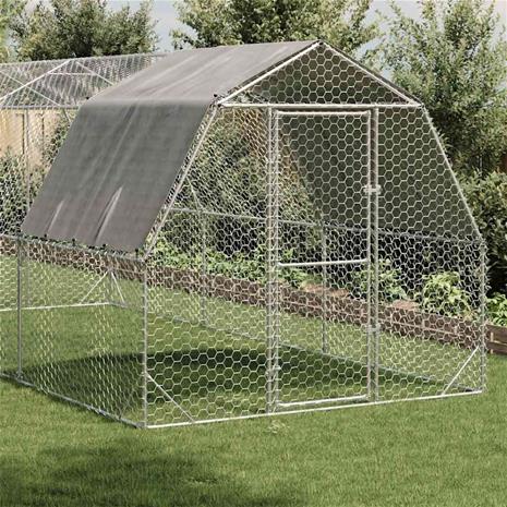 vidaXL Kanan juoksu katolla 2,5x6x2,25 m galvanoitua terästä – kuva 6/6