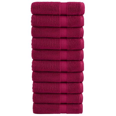 vidaXL Premium Pyyhkeet SOLUND 10 kpl punainen 50x100 cm 600 gsm
