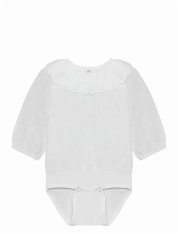 Minymo Body Ls W. Lining - White - 92