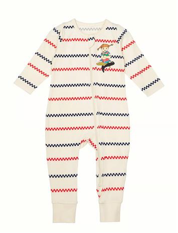 Peppi Pitkätossu Ruudullinen Pyjama, Kitt, 80