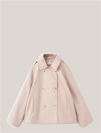 Mango Double-Breasted Trench Coat - Pink - 13-14