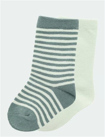 Mango 2 Pack Mixed Socks - Green - 1-2