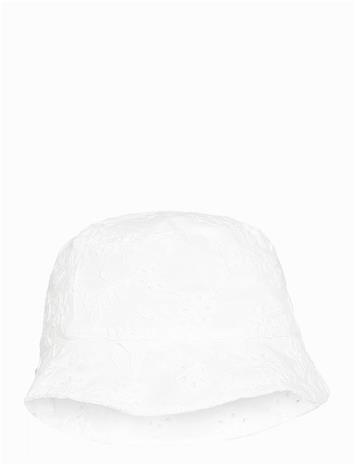 Mango Embroidered Bucket Hat - White - 3-5