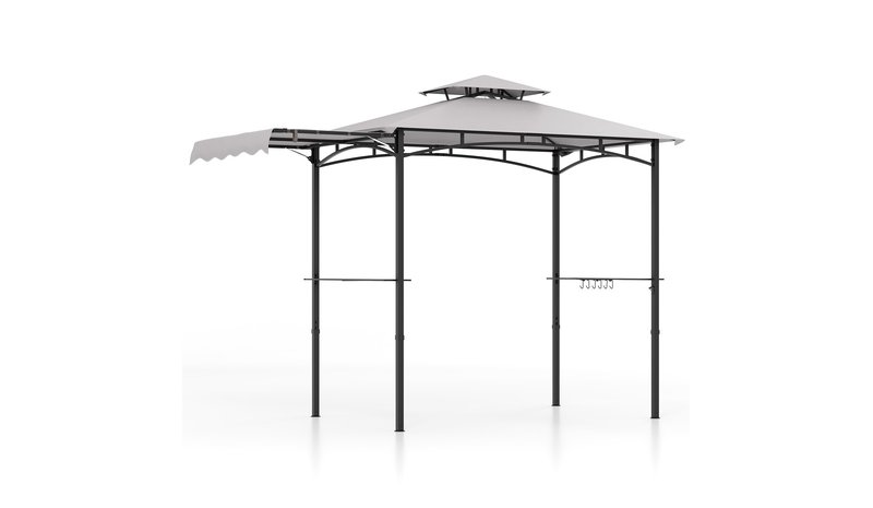 Grillikatos 318x153x250cm, harmaa/musta – kuva 1/1