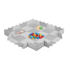Leikkimatto "Delione" reunuksella 1x31,5x31,5cm., valkoinen/harmaa