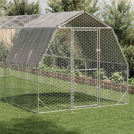 vidaXL Kanan juoksu katolla 2,5x8x2,25 m galvanoitua terästä – kuva 4/4