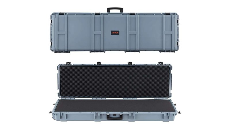 Kova harmaa kiväärikotelo 1320 mm pyörillä IP67 – kuva 1/1
