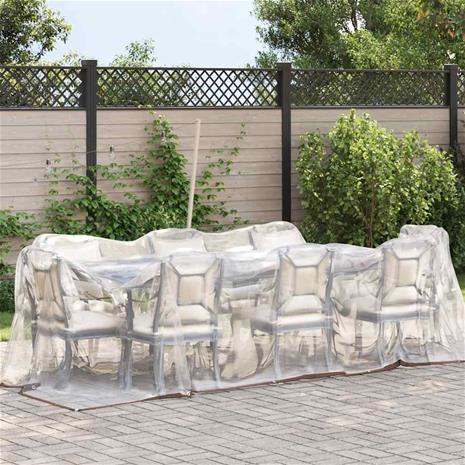 vidaXL kirkas suojapeite silmukoilla 2x4 m polyeteeni