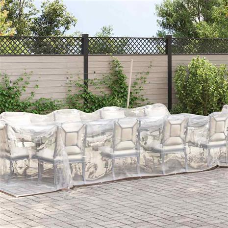 vidaXL kirkas suojapeite silmukoilla 3x10 m polyeteeni