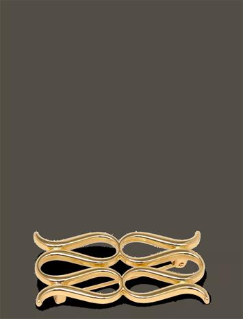 Malina Monogram Brooch - Gold - ONE SIZE