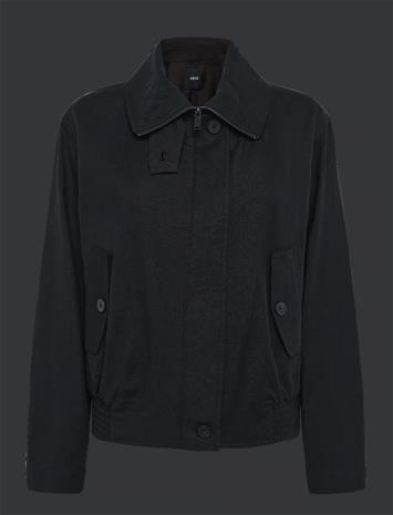 Mango Funnel-Neck Bomber Jacket - Black - M