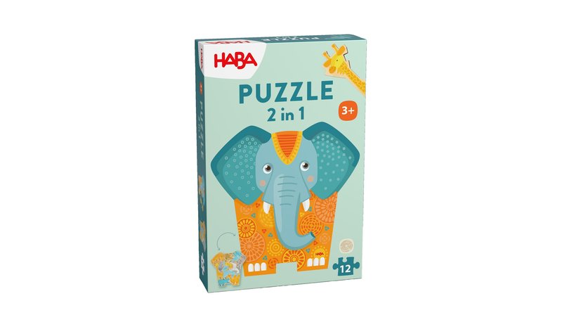 HABA Puzzle 2-in-1 – Elephant 827936 – kuva 1/1