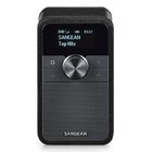 Sangean DDR-8 compacte houten DAB+ en FM radio met Bluetooth ontvangst, Midnight Oak