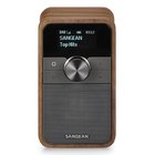 Sangean DDR-8 compacte houten DAB+ en FM radio met Bluetooth ontvangst, Vintage Walnut
