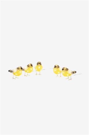 Konstsmide-linnut, 5 kpl, led-valot