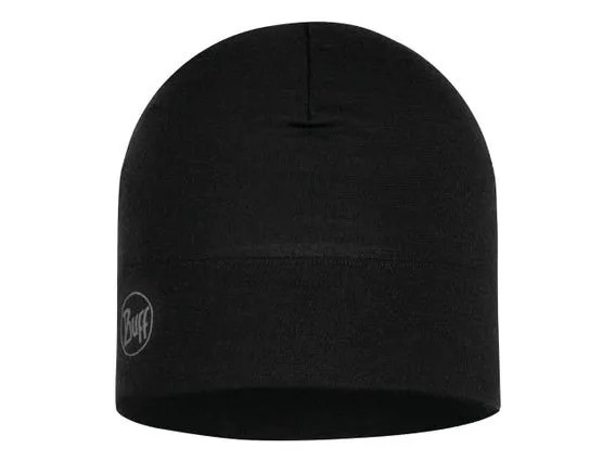 Buff Buff Midweight Merino Hat Solid Black