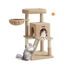 Feandrea-kissanraapimispuu PCT051P01, suurella tasolla, 48 × 48 × 96 cm