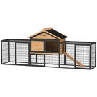 Pieneläinten häkki PawHut 217x53x86cm, musta/vaaleanruskea väri