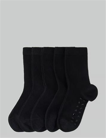 Lindex Sock 5 P Sb Solid Antislip - Black - 25/27
