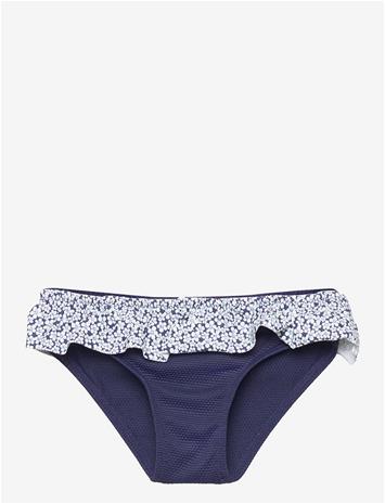 Mango Ruffled Floral Bikini Bottom - Navy - 96