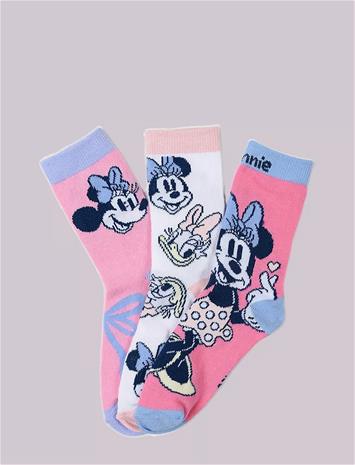 Minnie Mouse Socks - Pink - 23/26