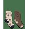 MANGO 2 Pack Patterned Socks - DARK BROWN - 3-4 – kuva 1