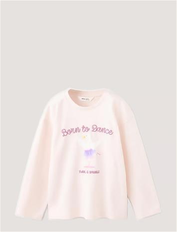 Mango Printed Cotton-Blend T-Shirt - Pink - 92