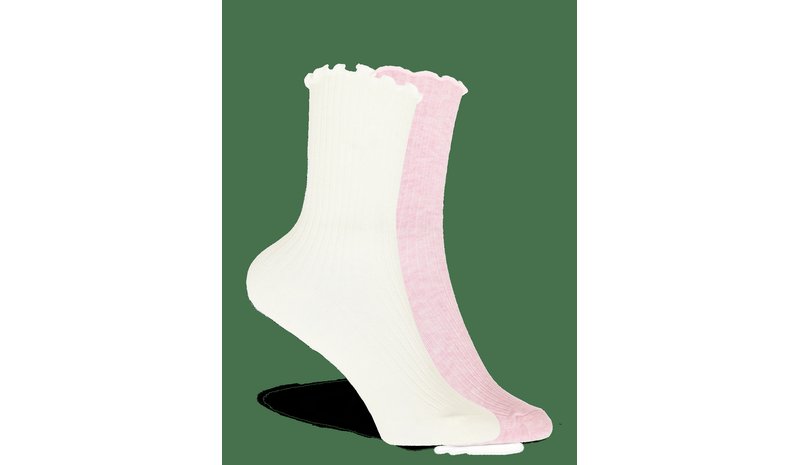 MANGO 2 Pack Ribbed Socks - PINK - S