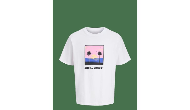 JACK & JONES Jjperry Tee Ss Crew Neck Mni - BRIGHT WHITE - 104 – kuva 1/2