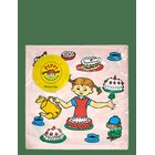MUURLA Pippi Dinner Napkin Birthday - PINK - 33X33 cm