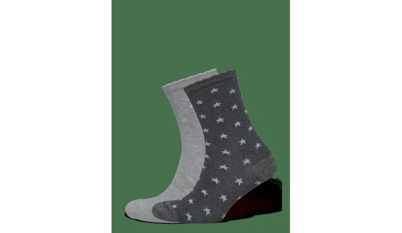 MANGO 2 Pack Patterned Socks - MEDIUM GREY - S – kuva 2/4