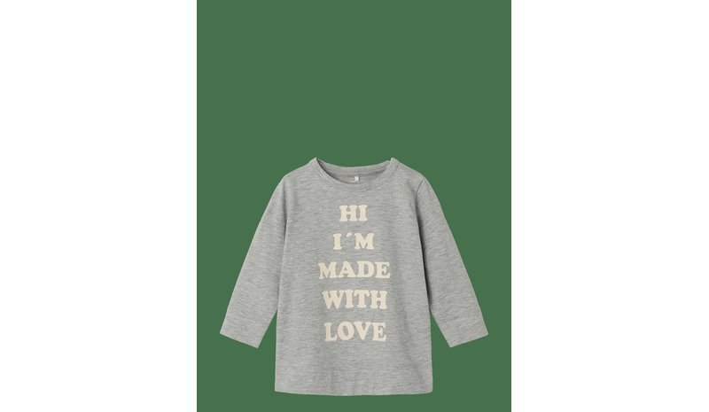 NAME IT Nbflaba Ls Top - GREY MELANGE - 62 – kuva 1/2