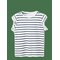 MANGO Ruffled Striped T-Shirt - NAVY - 116 – kuva 1
