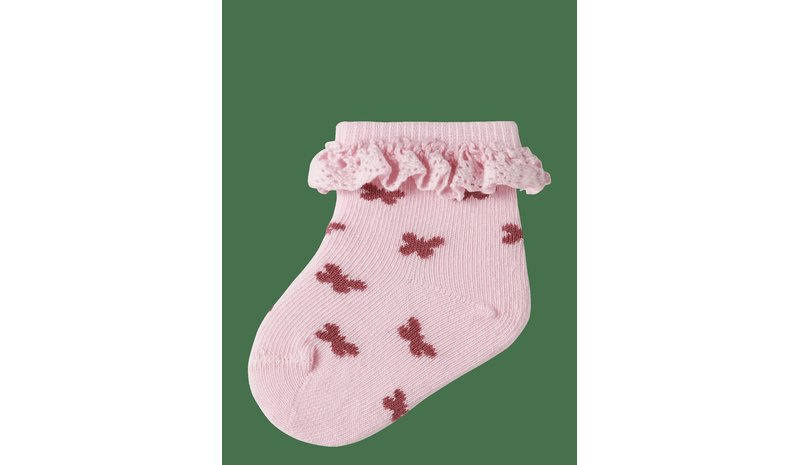 NAME IT Nbffutterfly Sock - CRADLE PINK - 62-68 – kuva 1/2