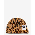 MINI RODINI Basic Leopard Baby Beanie - BEIGE - 40-42