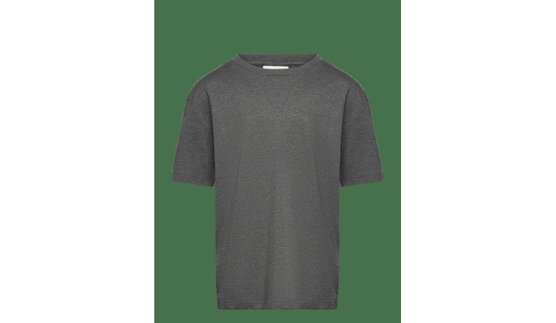 ENKEL STUDIO Basic O-Neck Tee S/S - DK GREY - 164 – kuva 1/2