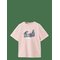 MANGO Printed Cotton-Blend T-Shirt - PINK - 152 – kuva 2