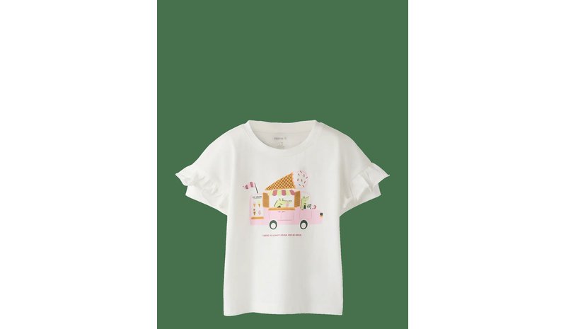 NAME IT Nmfvilena Ss Rlx Top - CLOUD DANCER - 104 – kuva 1/2