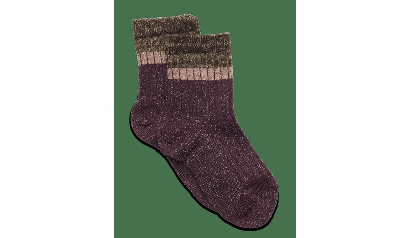 MP DENMARK Norma Glitter Socks - GRAPE SKIN - 37/39 – kuva 1/2