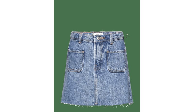 MANGO Denim Short Skirt - OPEN BLUE - 152