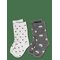 MANGO 2 Pack Printed Socks - DARK GREY - 104 – kuva 1
