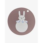 OYOY MINI Placemat Rabbit Pompom - CLAY - 39X39X0.2 cm x 39
