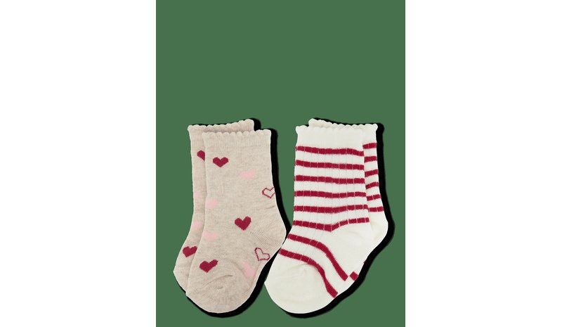 MANGO 2 Pack Printed Socks - RED - 104 – kuva 1/2