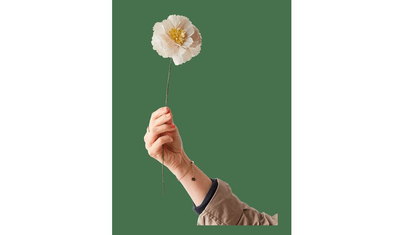 STUDIO ABOUT Paper Flower - GREY - L:42 cm – kuva 1/2