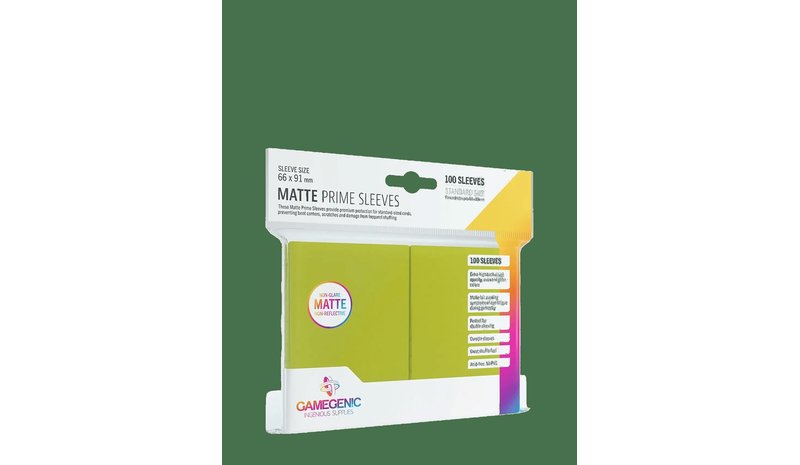 GAMEGENIC Matte Prime Sleeves Lime - LIME - One Size – kuva 1/2