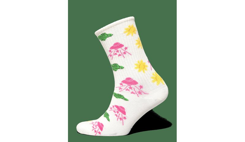 MINI RODINI Space 1-Pack Socks - OFF-WHITE - 16/19 – kuva 1/2