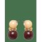 MANGO Combined Bead Earrings - BROWN - One Size – kuva 1