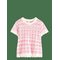 LINDEX Pattern-Knit Top With Short Sleeve - LIGHT DUSTY WHITE - 116 – kuva 1