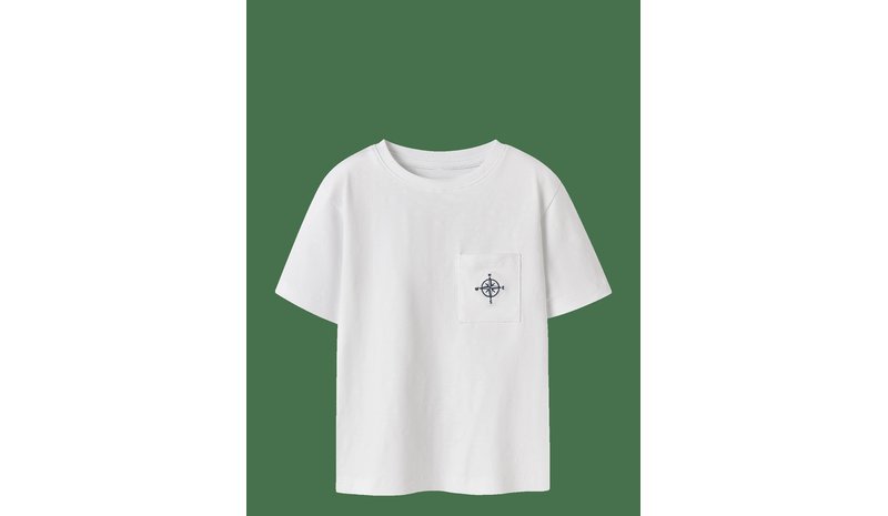 NAME IT Nmmheath Ss Nreg Top - BRIGHT WHITE - 92 – kuva 1/2